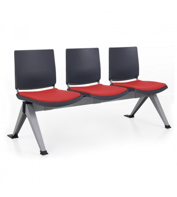 ATENEA BANCADA PLASTICA 2 PLAZAS +MESA